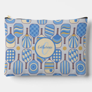 Pochette À Accessoires Bleu Pickleball Paddles avec Monogramme