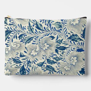 Pochette À Accessoires Bleu Vintage Floral Asiatique : Chinoiserie Antiqu
