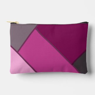 Pochette À Accessoires Bloc de couleur Charbon Rose Violet