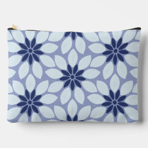Pochette À Accessoires Blocage Imprimer Carrelage Fleurs bleues