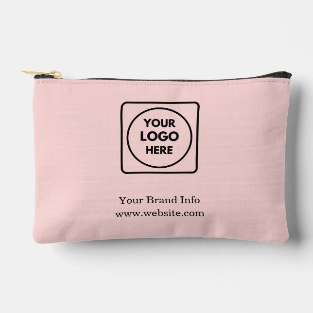 Pochette À Accessoires Blush Rose Moderne | Conception de logo d'entrepri (Recto)
