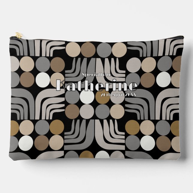 Pochette À Accessoires Bohemian Noir Gris (Recto)