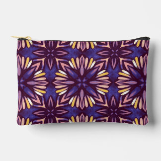 Pochette À Accessoires Boho Blossom : Purple Artistic Floral Modèle Duffl