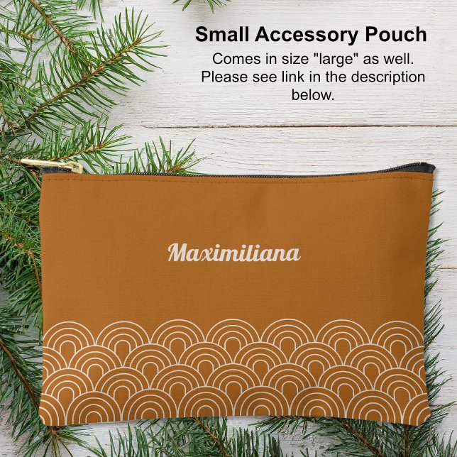 Pochette À Accessoires Boho Brown - Arches Glam Petit Accessoire Pouch (Small Accessory Pouch - Boho Brown - Arches Glam by Leapfroglisics Shop)