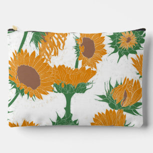 Pochette À Accessoires Bois Imprimer tournesol orange