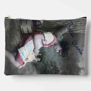 Pochette À Accessoires Bonne Année Vintage fille avec dollar