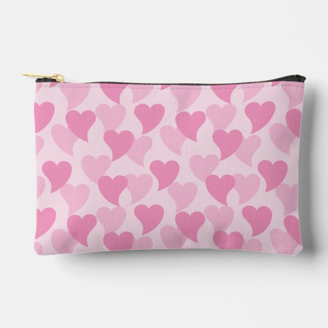 Pochette À Accessoires Bons Coeurs Motif sans couture (Recto)