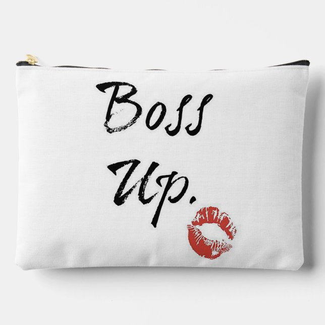Pochette À Accessoires Boss Up avec lèvres rouges (Recto)