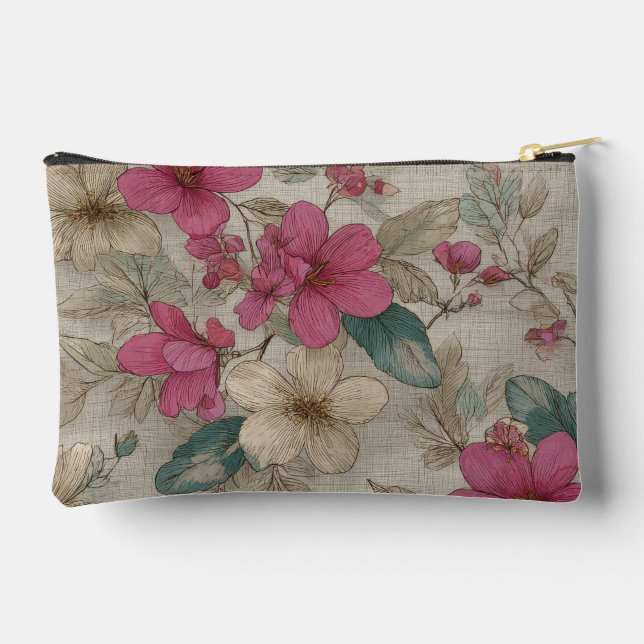 Pochette À Accessoires Botanique Beige Doux (Verso)