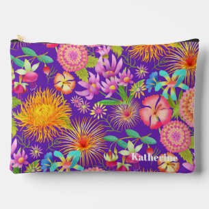 Pochette À Accessoires Botanique pourpre de la fête du printemps