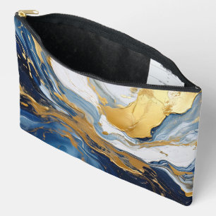 Pochette À Accessoires Bouffée en or et bleu