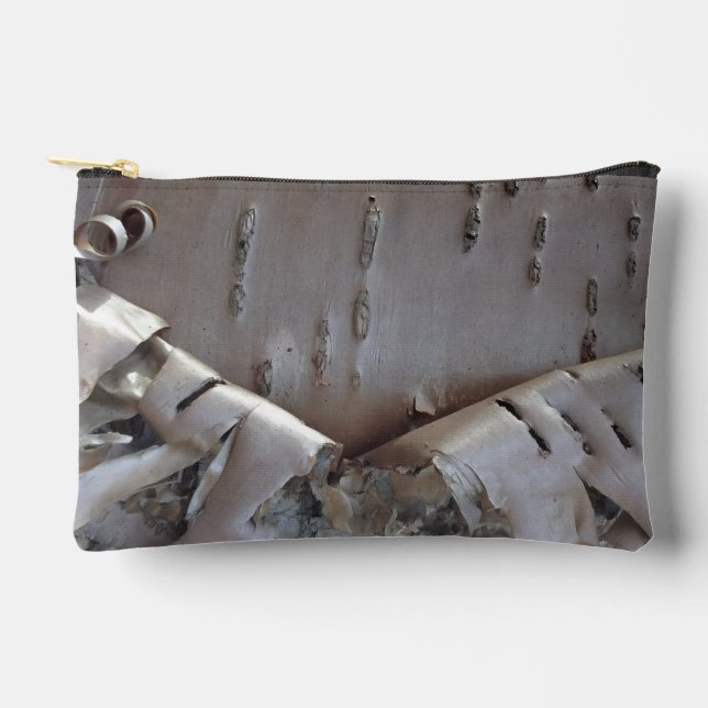 Pochette À Accessoires Bouleau courbe écorce rustique (Recto)