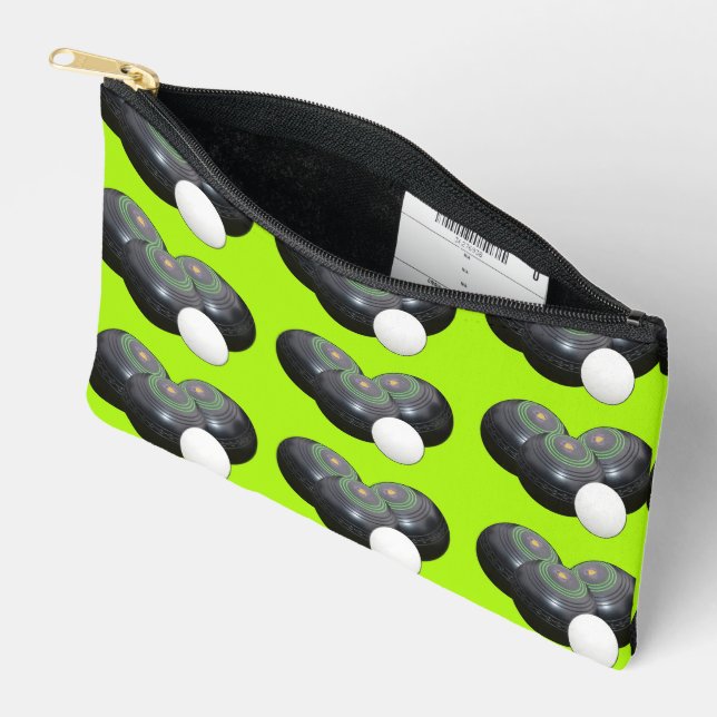 Pochette À Accessoires Boules De Pelouse Vertes Et Jack, (Ouvrir)