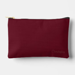 Pochette À Accessoires Bourgogne d'automne avec nom pâle