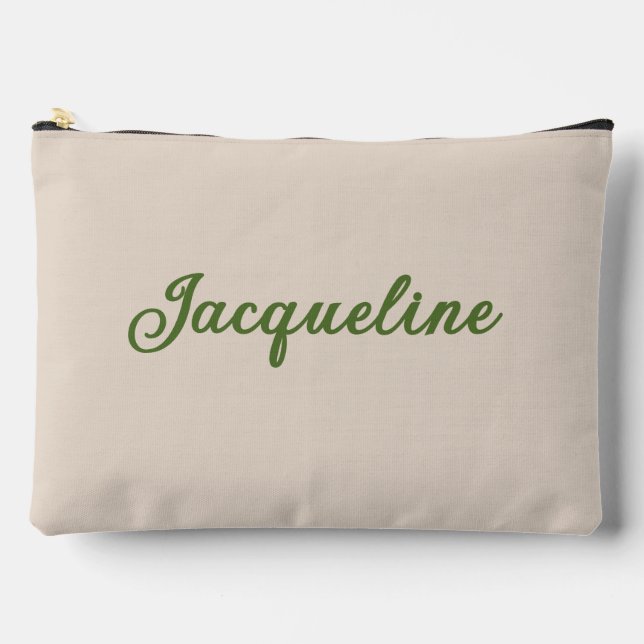 Pochette À Accessoires Bridesmaid Retro Green + Beige Diamond Checker (Recto)