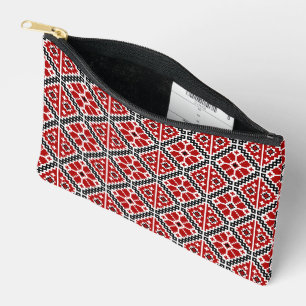 Pochette À Accessoires Broderie Ethnique Slave, Traditionnel Balkanique