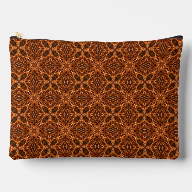 Pochette À Accessoires Brown Kaleidoscope Mandala Motif (Recto)