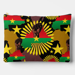 Pochette À Accessoires Burkina Faso Carte, drapeau et première révolution