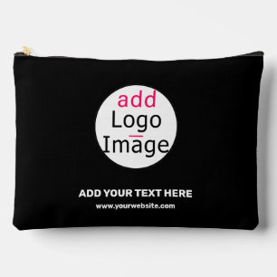 Pochette À Accessoires Business Chic Black Minimal Personnalisable