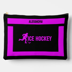 Pochette À Accessoires Cadeau d'anniversaire de hockey sur glace, fille d
