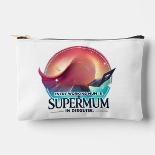Pochette À Accessoires Cadeau de fête des mères au bureau Supermum art IA