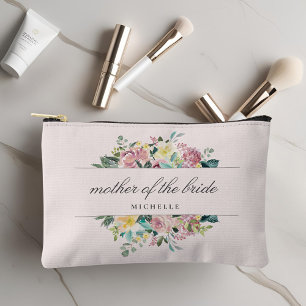 Pochette À Accessoires Cadeau de mère de la mariée à fleurs roses rustiqu