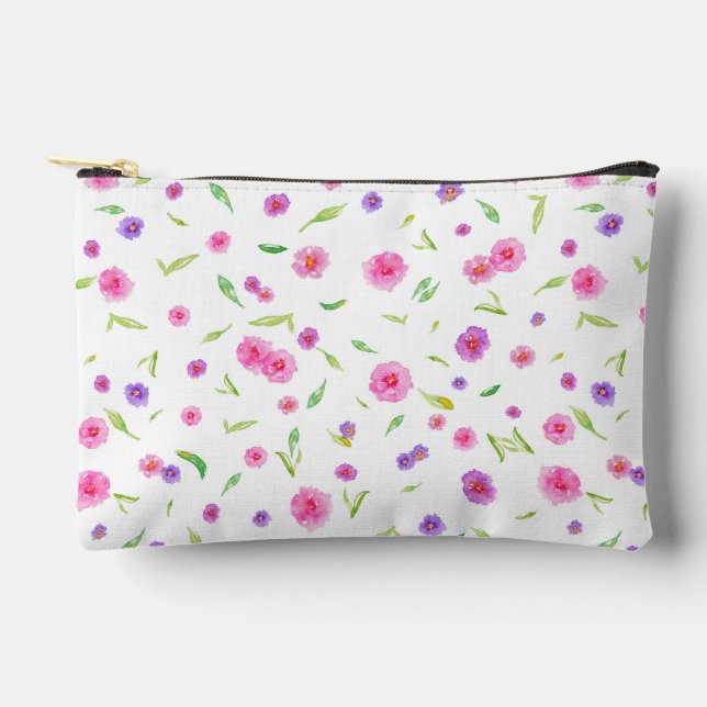 Pochette À Accessoires Cadeau de poche d'accessoires en aquarelle florale (Recto)