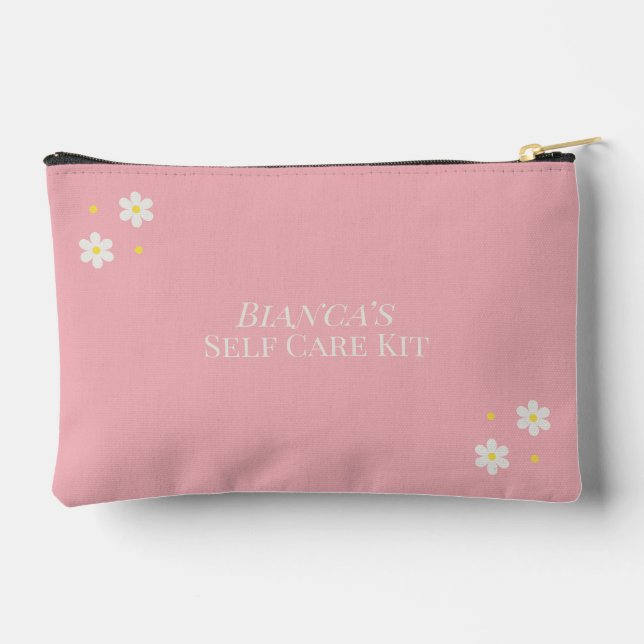 Pochette À Accessoires Cadeau de voyage personnalisé pour femmes Daisy pe (Verso)