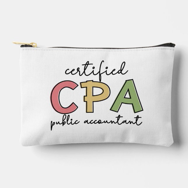 Pochette À Accessoires Cadeaux comptables publics certifiés CPA personnal (Recto)