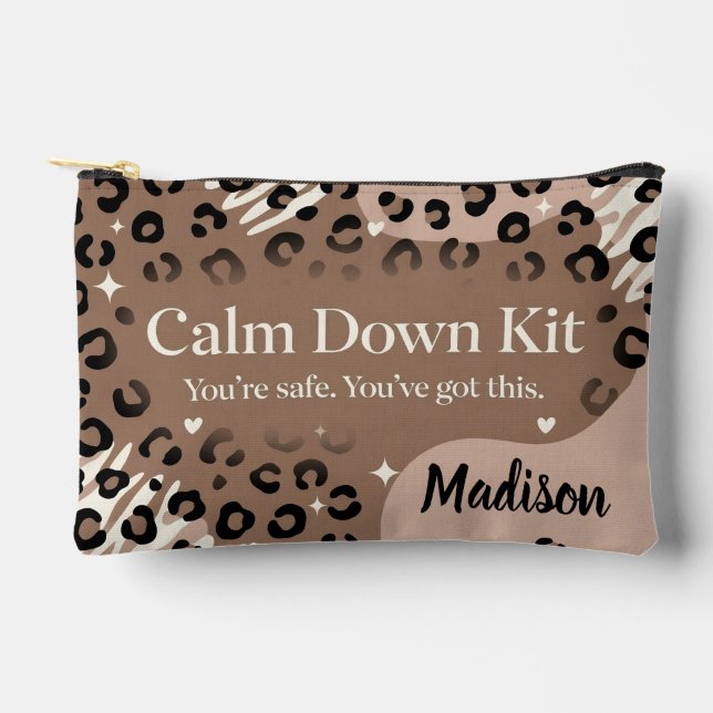Pochette À Accessoires Calm Down Kit Animal Print | Self Care Gift (Recto)