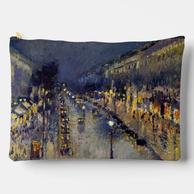 Pochette À Accessoires Camille Pissarro - Boulevard Montmartre en nuit (Recto)