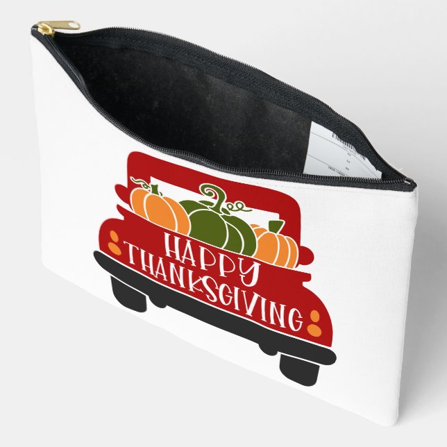 Pochette À Accessoires Camion de Thanksgiving (Ouvrir)