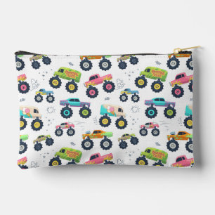 Pochette À Accessoires Camions monstres aquarelle pour enfants