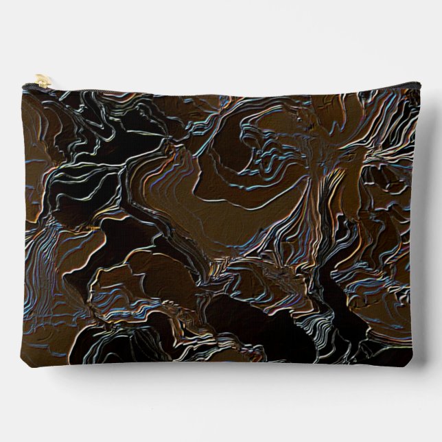 Pochette À Accessoires Camouflage Brun Métallisé (Recto)