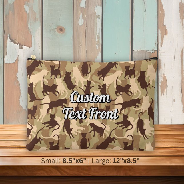 Pochette À Accessoires Camouflage du désert des chats (Créateur téléchargé)