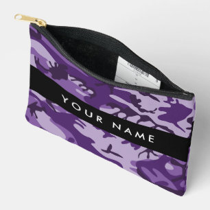 Pochette À Accessoires Camouflage Violet Personnalisez votre nom