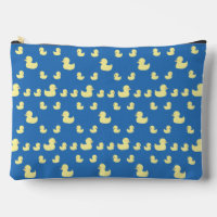 Canard en caoutchouc Motif bleu grand Zipper Pouch