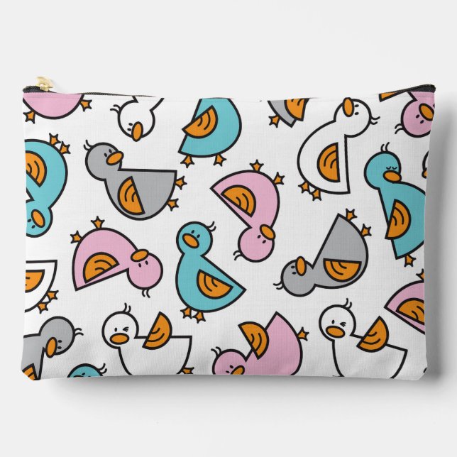 Pochette À Accessoires Canetons Bébés Canards Dessins Animés Mignons Past (Recto)