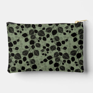 Pochette À Accessoires Canopée de feuillage emmêlé Silhouette botanique n
