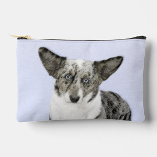 Pochette À Accessoires Cardigan Welsh Corgi bleu Merle Peinture Chien Art