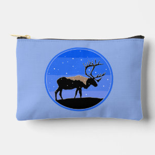 Pochette À Accessoires Caribou en hiver - Art original de la faune