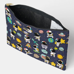 Pochette À Accessoires Caricature spatiale astronaute
