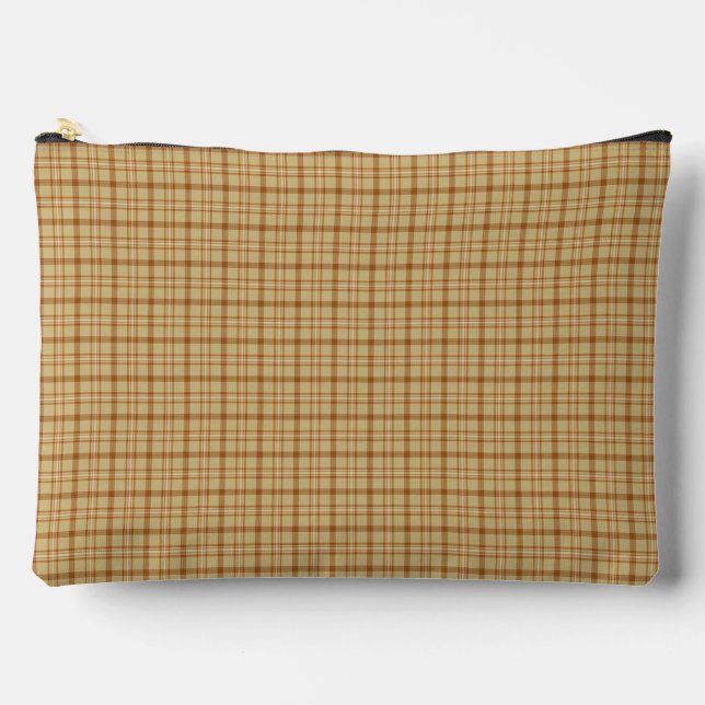 Pochette À Accessoires Carmel Brown Plaid Classic Pattern Retro (Recto)