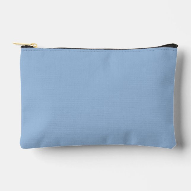 Pochette À Accessoires Carolina bleu couleur solide (Recto)