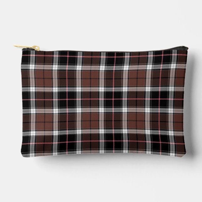 Pochette À Accessoires Carreaux Marron (Recto)