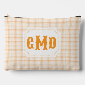 Pochette À Accessoires Carreaux orange | Monogramme