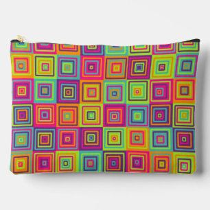 Pochette À Accessoires Carrés géométriques colorés