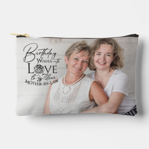 Pochette À Accessoires Carte de Fête d'Anniversaire avec Photo et Calligr