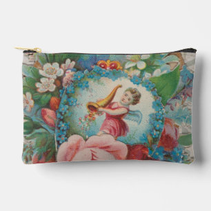 Pochette À Accessoires Carte de la Saint-Valentin florale de l'ère victor