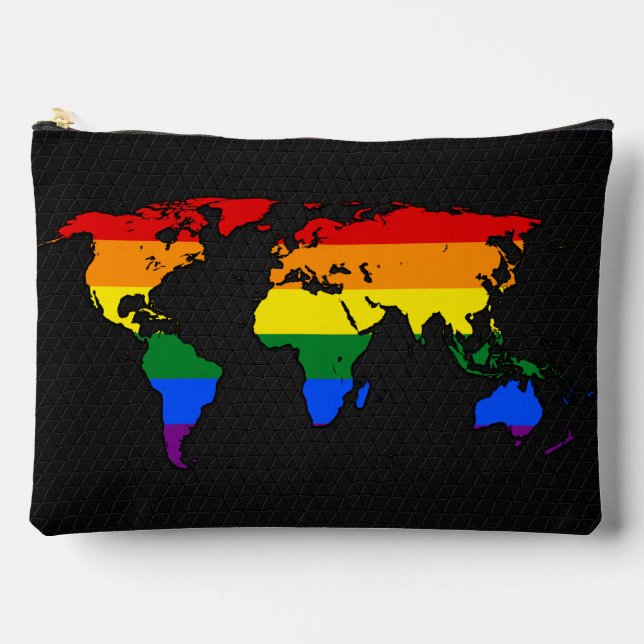 Pochette À Accessoires carte du monde de la fierté LGBT (Recto)